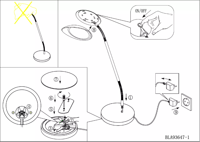 Page n°1 - Manuel utilisateur Eglo Canetal