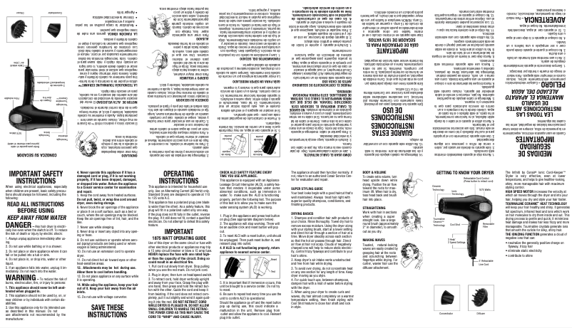 Page 1 de la notice Manuel utilisateur Conair 223X