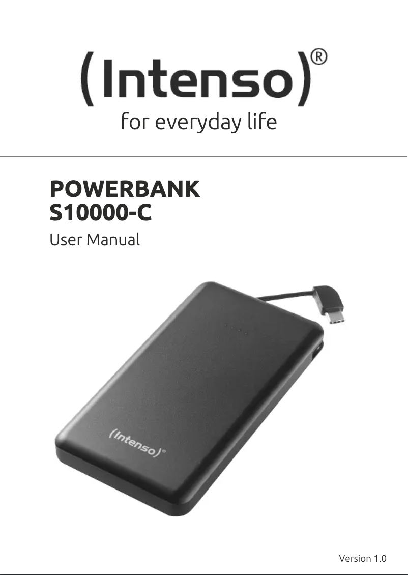 Page 1 de la notice Manuel utilisateur Intenso S10000-C