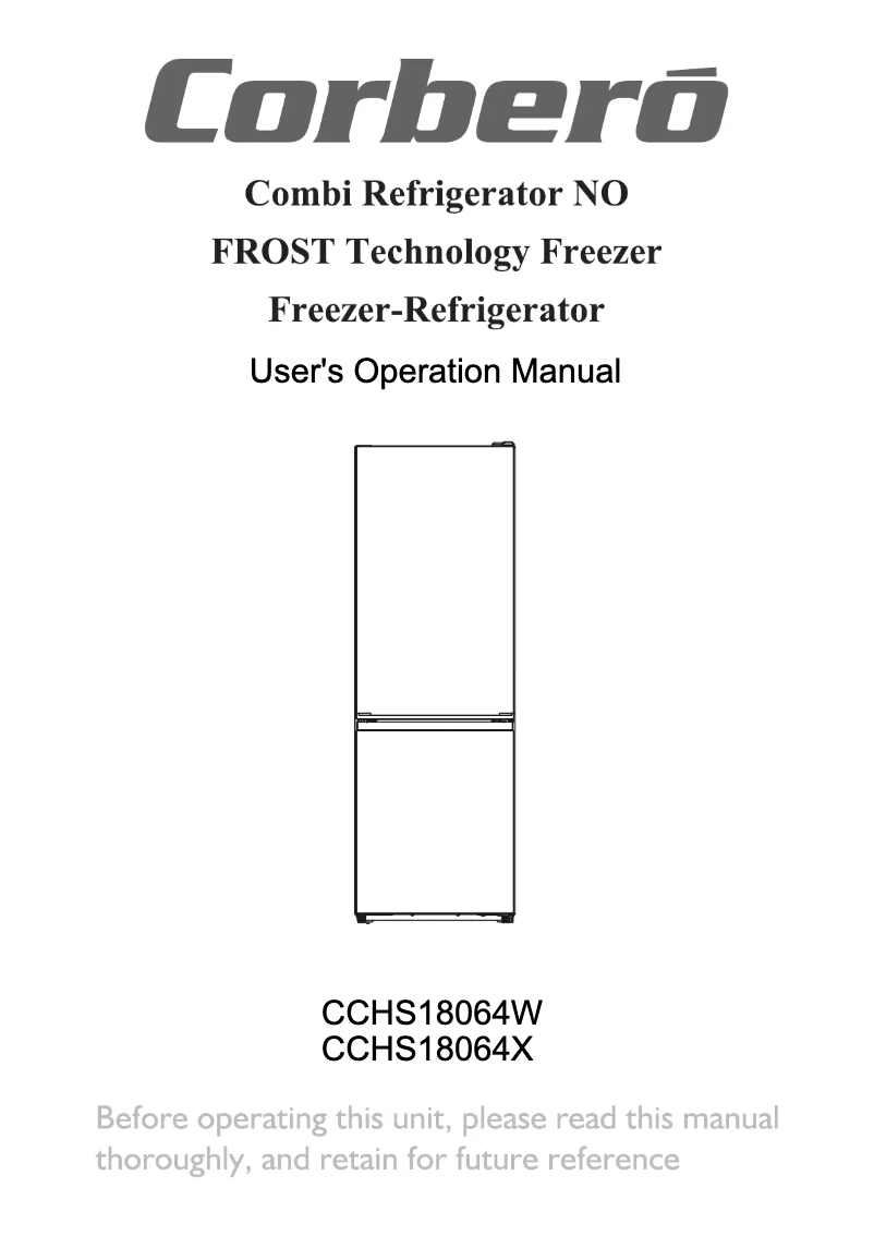Image de la première page du manuel de l'appareil CCHS18064X