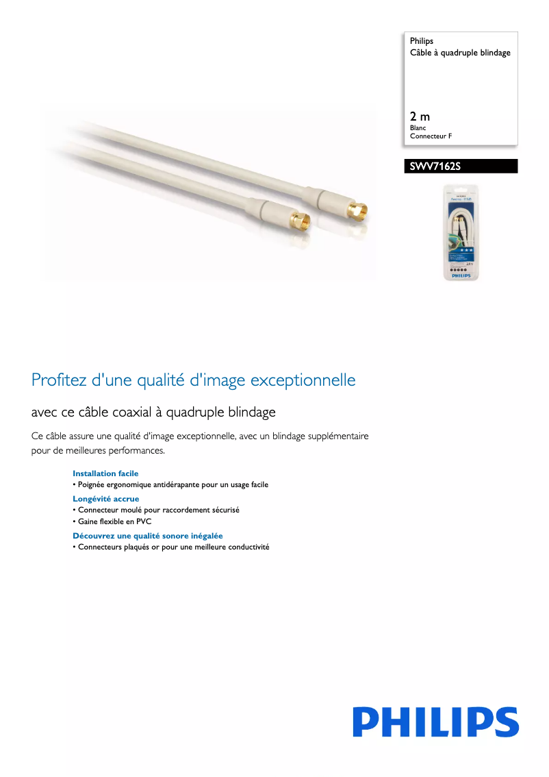 Image de la première page du manuel de l'appareil SWV7162S