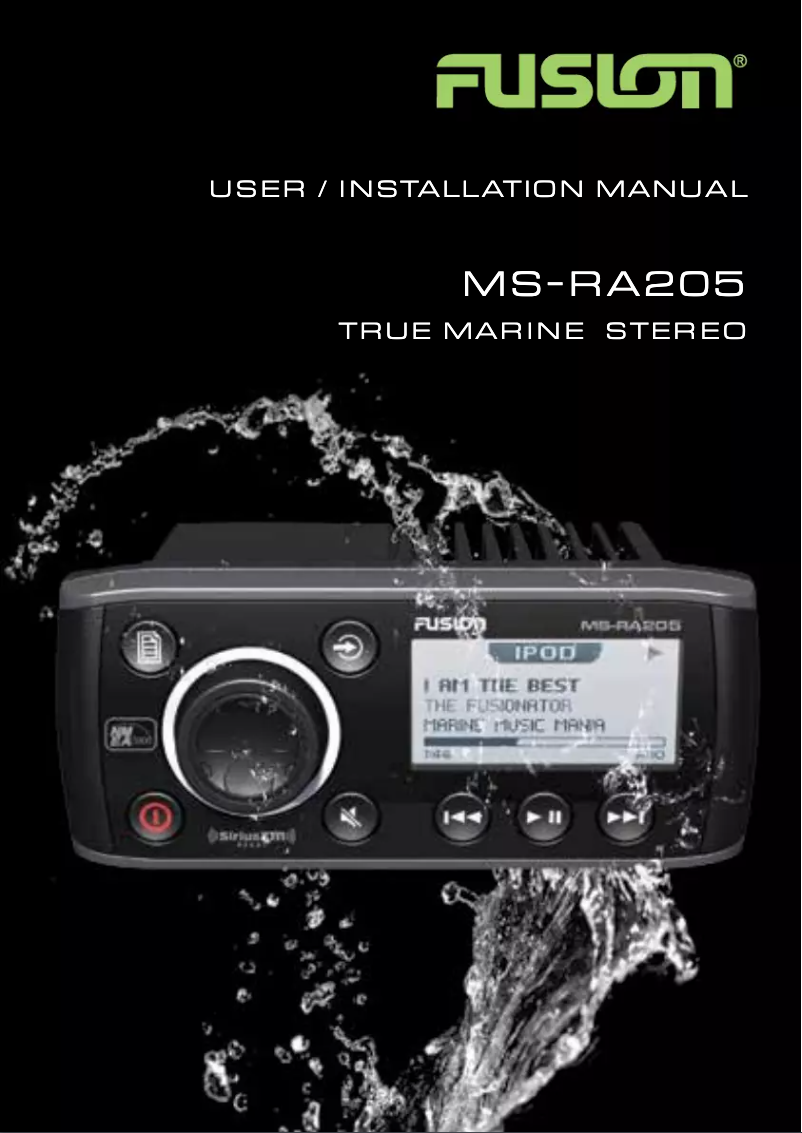 Page 1 de la notice Manuel utilisateur Fusion MS-RA205