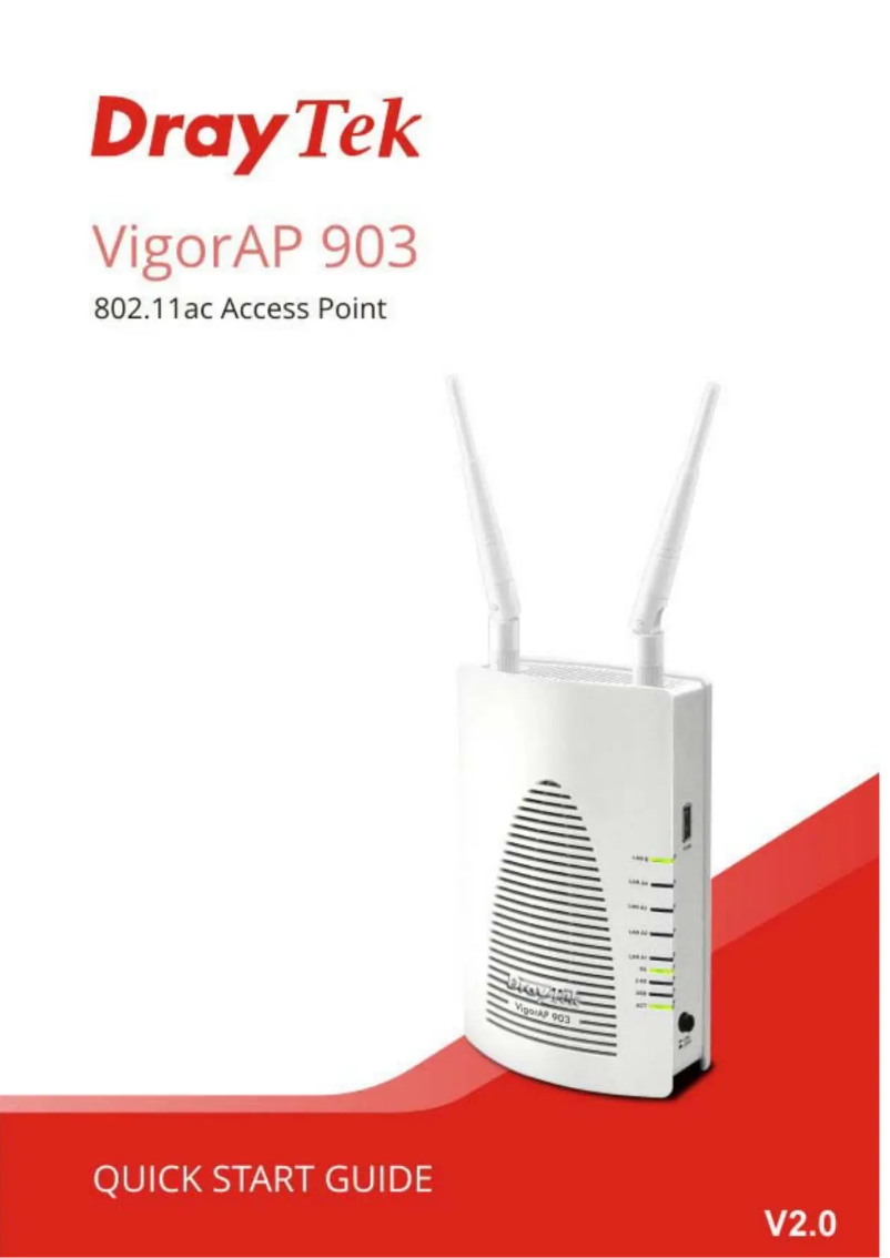 Image de la première page du manuel de l'appareil VigorAP 903