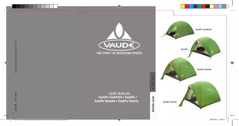 Page n°1 - Manuel utilisateur Vaude Campo Compact 2P