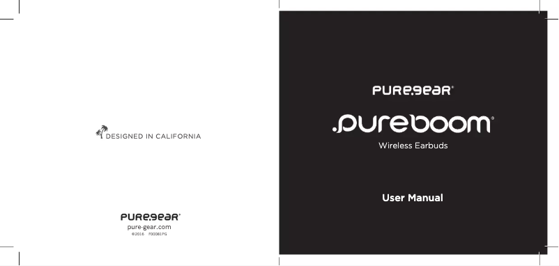 Page n°1 - Manuel utilisateur PureGear PureBoom