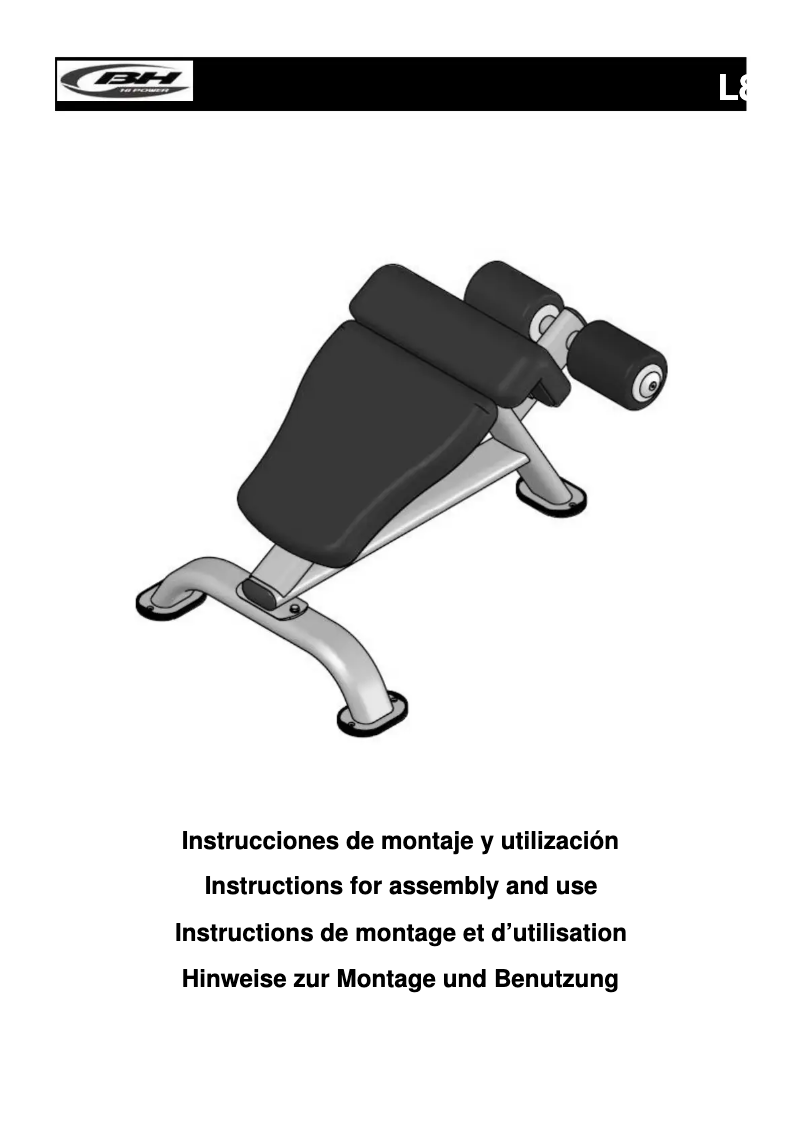 Page 1 de la notice Manuel utilisateur BH Fitness L840