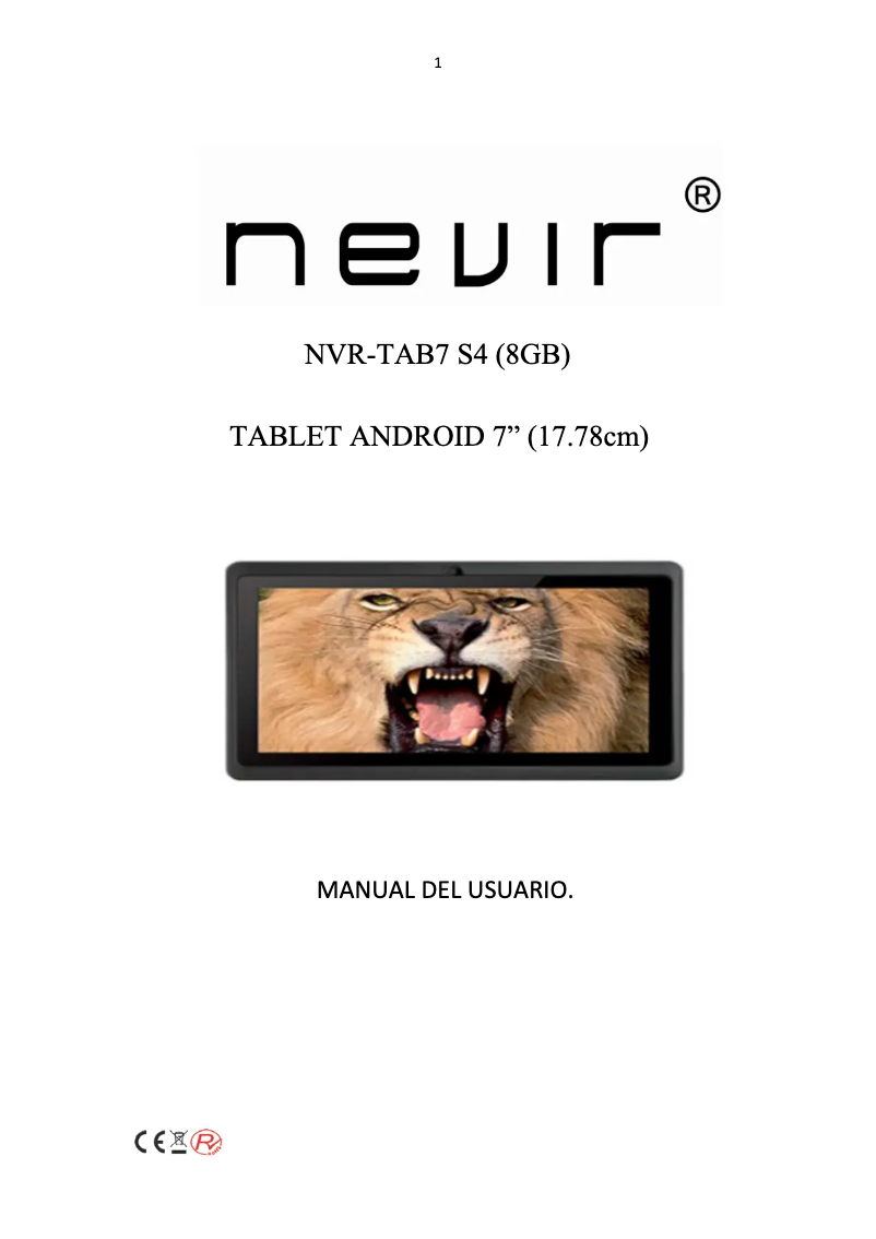 Image de la première page du manuel de l'appareil NVR-TAB7 S4
