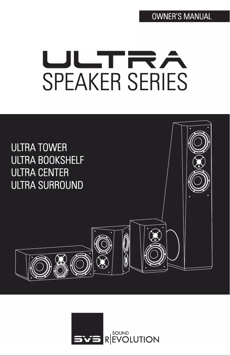 Page 1 of the manual User Manual SVS Ultra Center