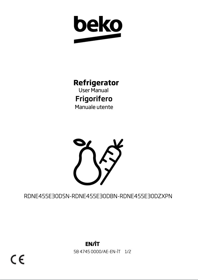 Image de la première page du manuel de l'appareil RDNE455E30DSN