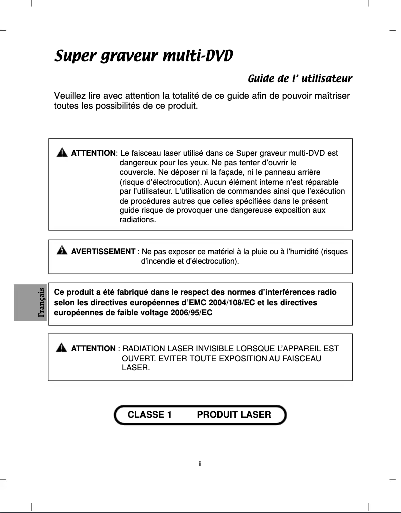 Page n°1 - Manuel utilisateur LG GH24NS50