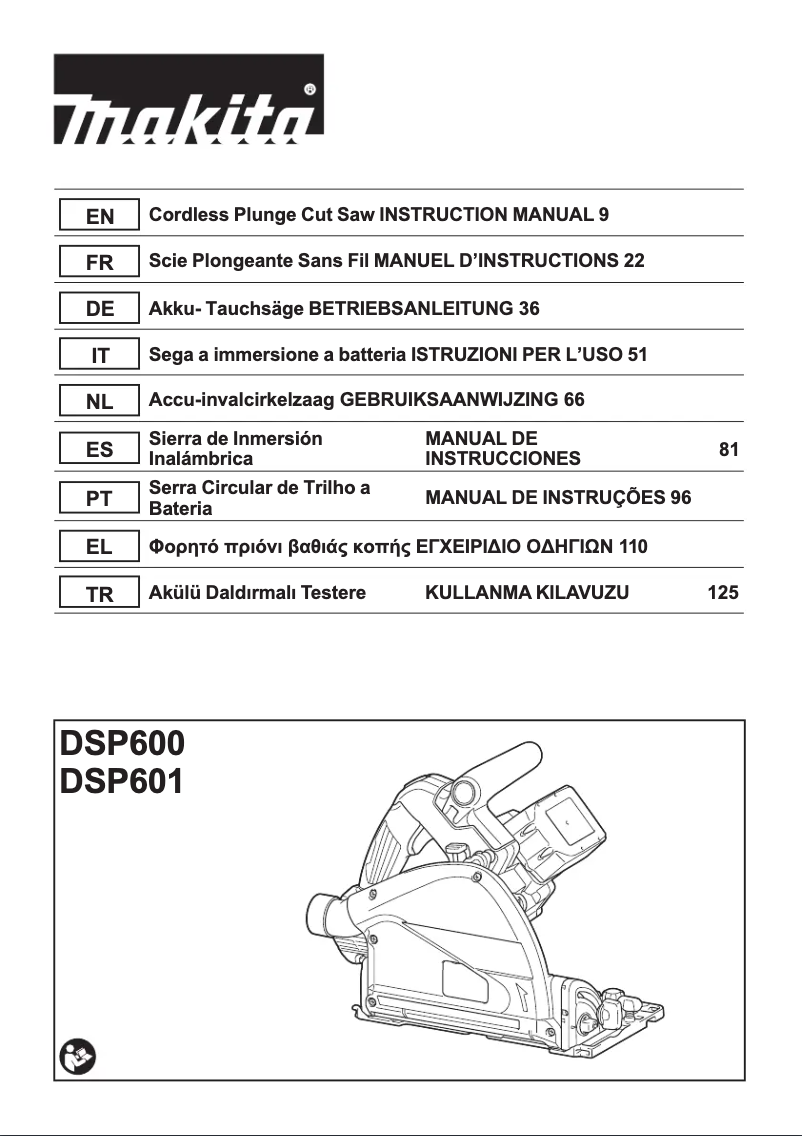 Page n°1 - Manuel utilisateur Makita DSP601ZJU2
