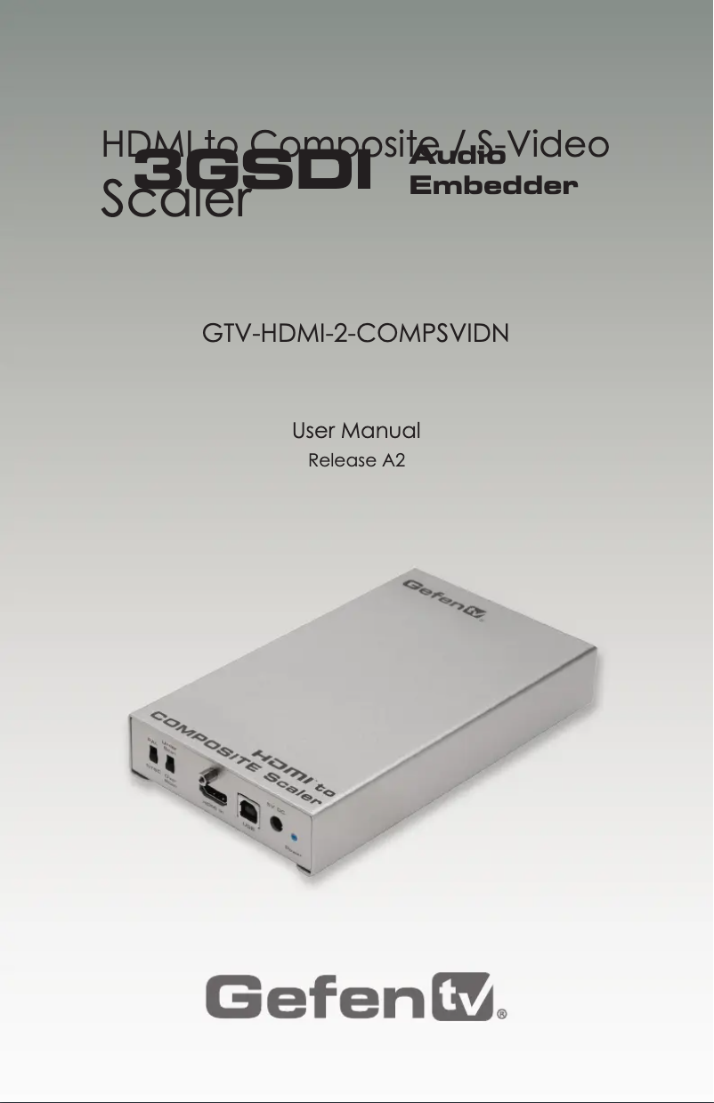 Image de la première page du manuel de l'appareil GTV-HDMI-2-COMPSVIDSN