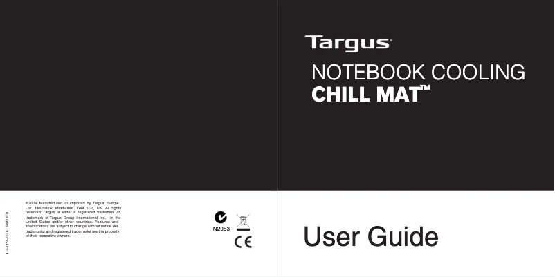 Page 1 de la notice Manuel utilisateur Targus AWE18EU