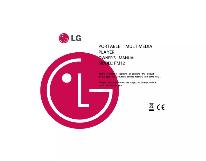 Image de la première page du manuel de l'appareil MF-FM12E1K