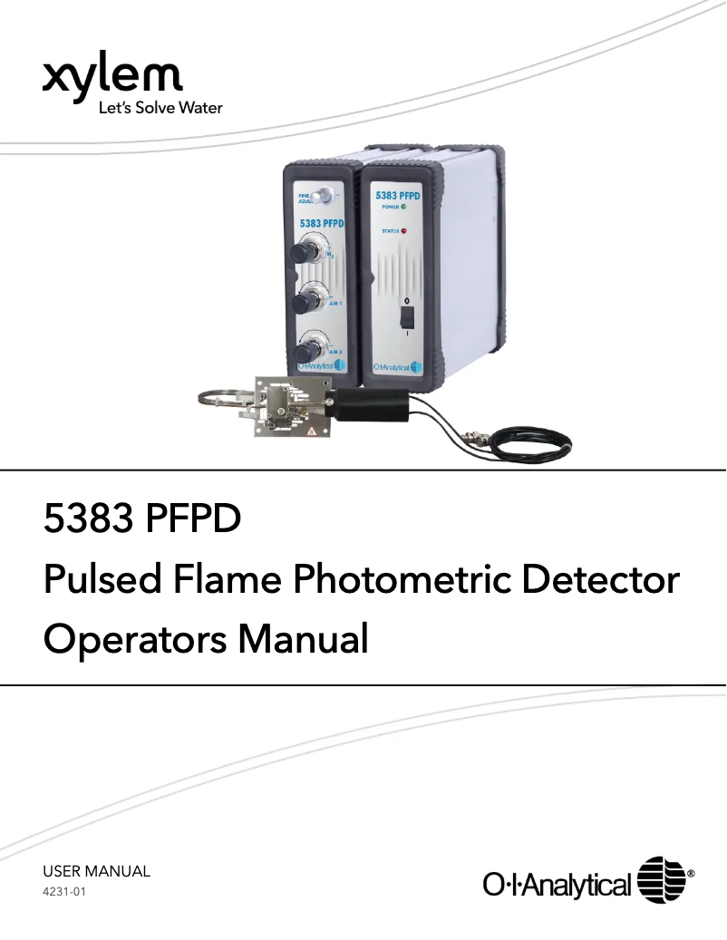 Page 1 de la notice Manuel utilisateur OI-Analytical 5383 PFPD