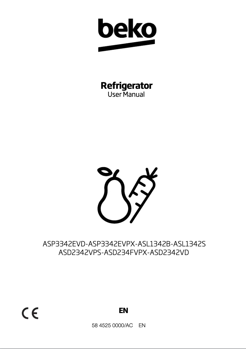 Page 1 de la notice Manuel utilisateur Beko ASD234FVPX