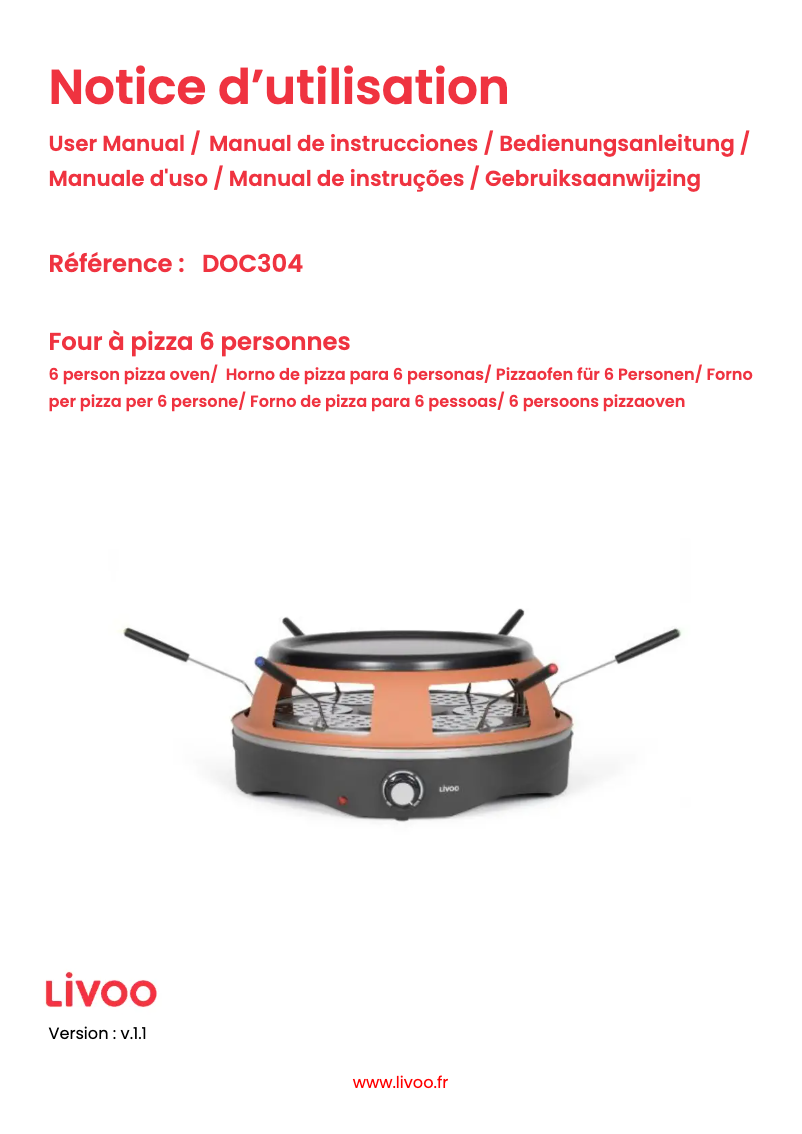 Page n°1 - Manuel utilisateur Livoo DOC304