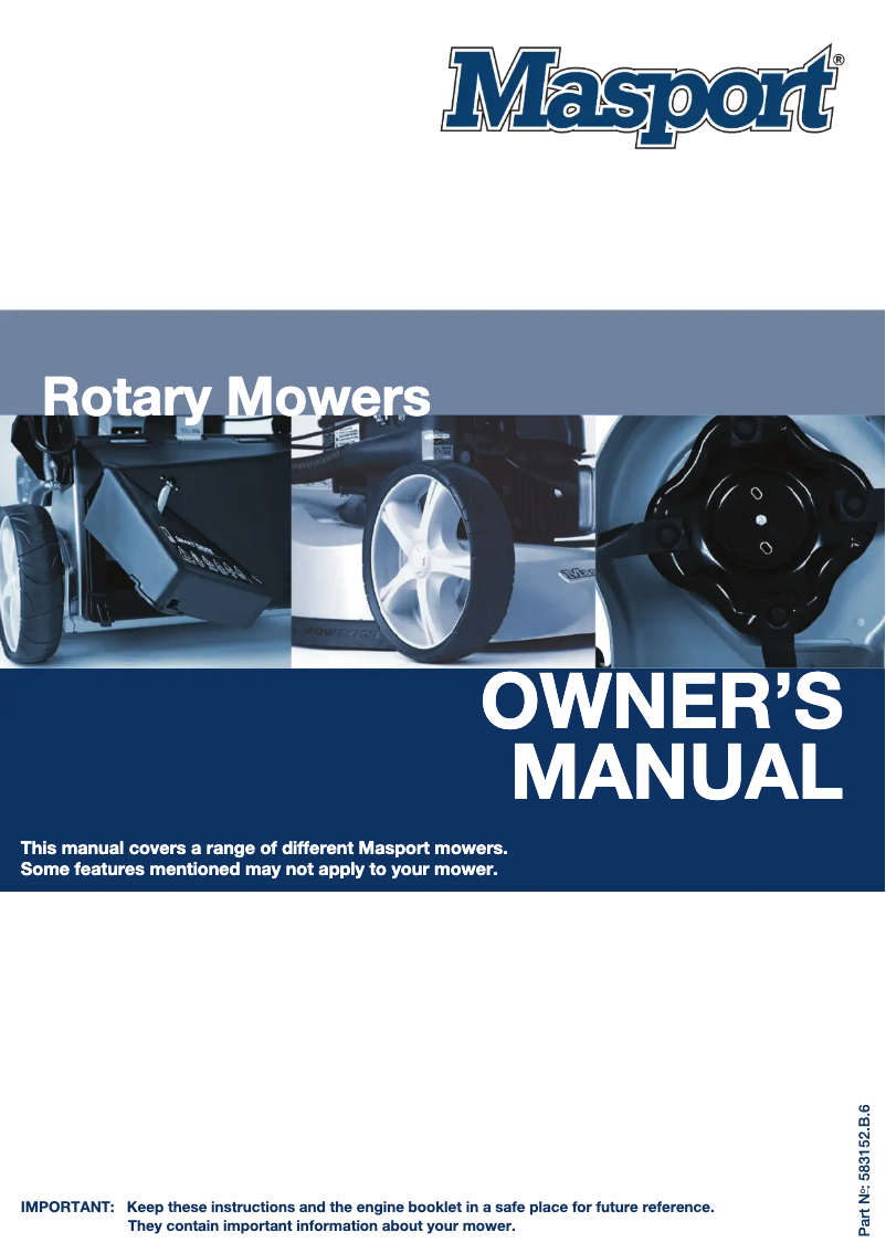 Página 1 del manual Manual de usuario Masport President 3500 SL18 3'n1