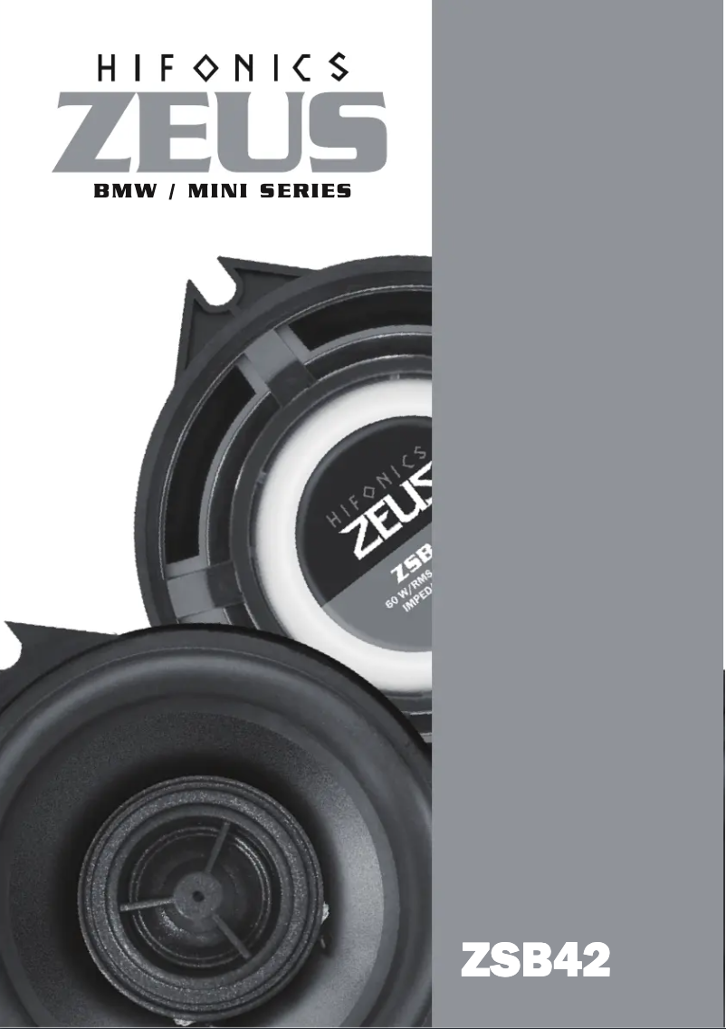 Image de la première page du manuel de l'appareil Zeus ZSB42