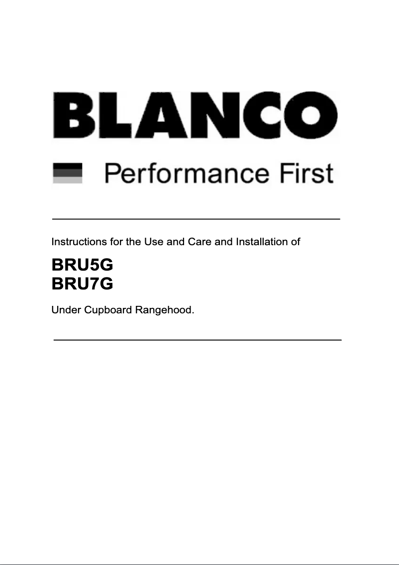 Image de la première page du manuel de l'appareil BRU7G