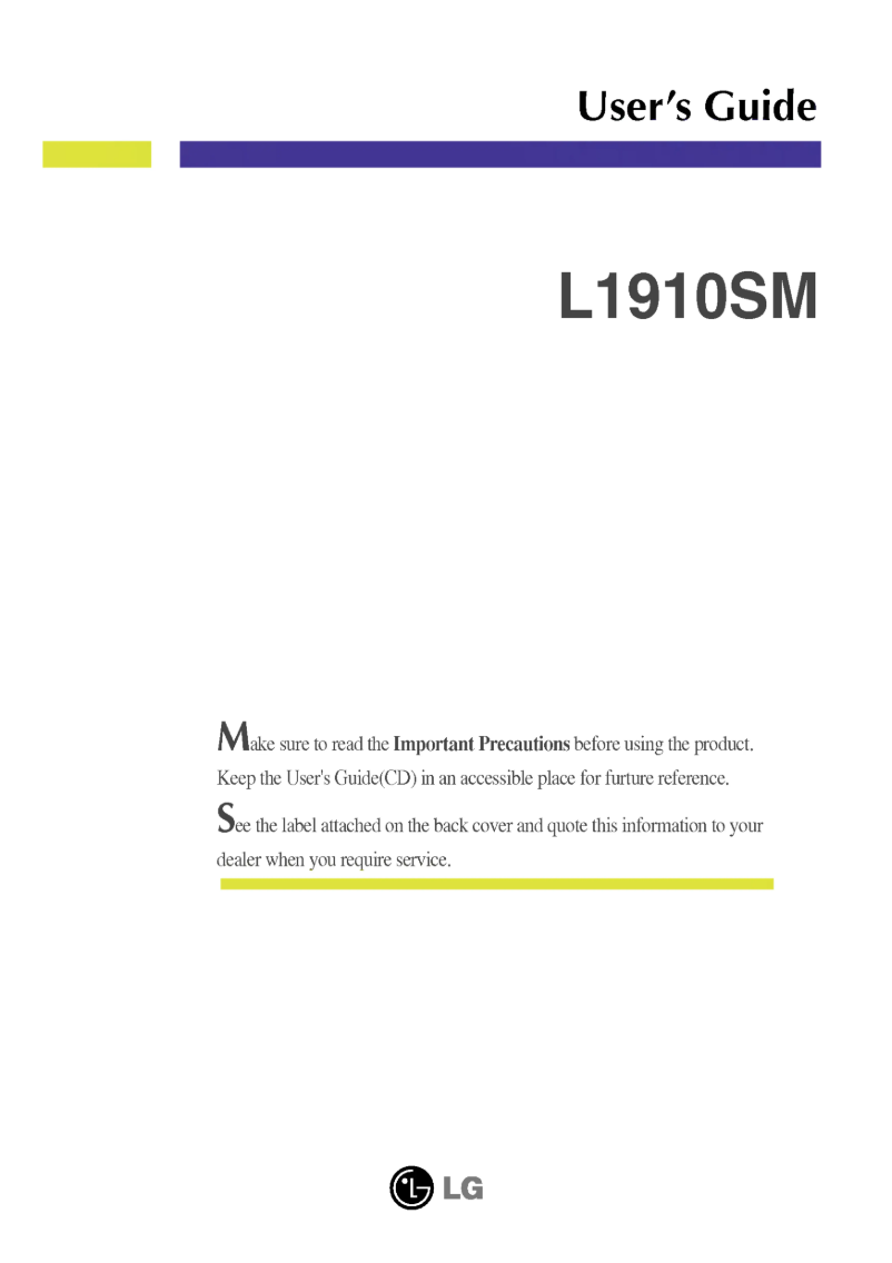 Page 1 de la notice Manuel utilisateur LG L1910SM