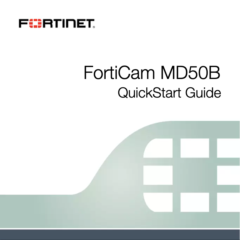 Page n°1 - Manuel utilisateur Fortinet FortiCam MD50B