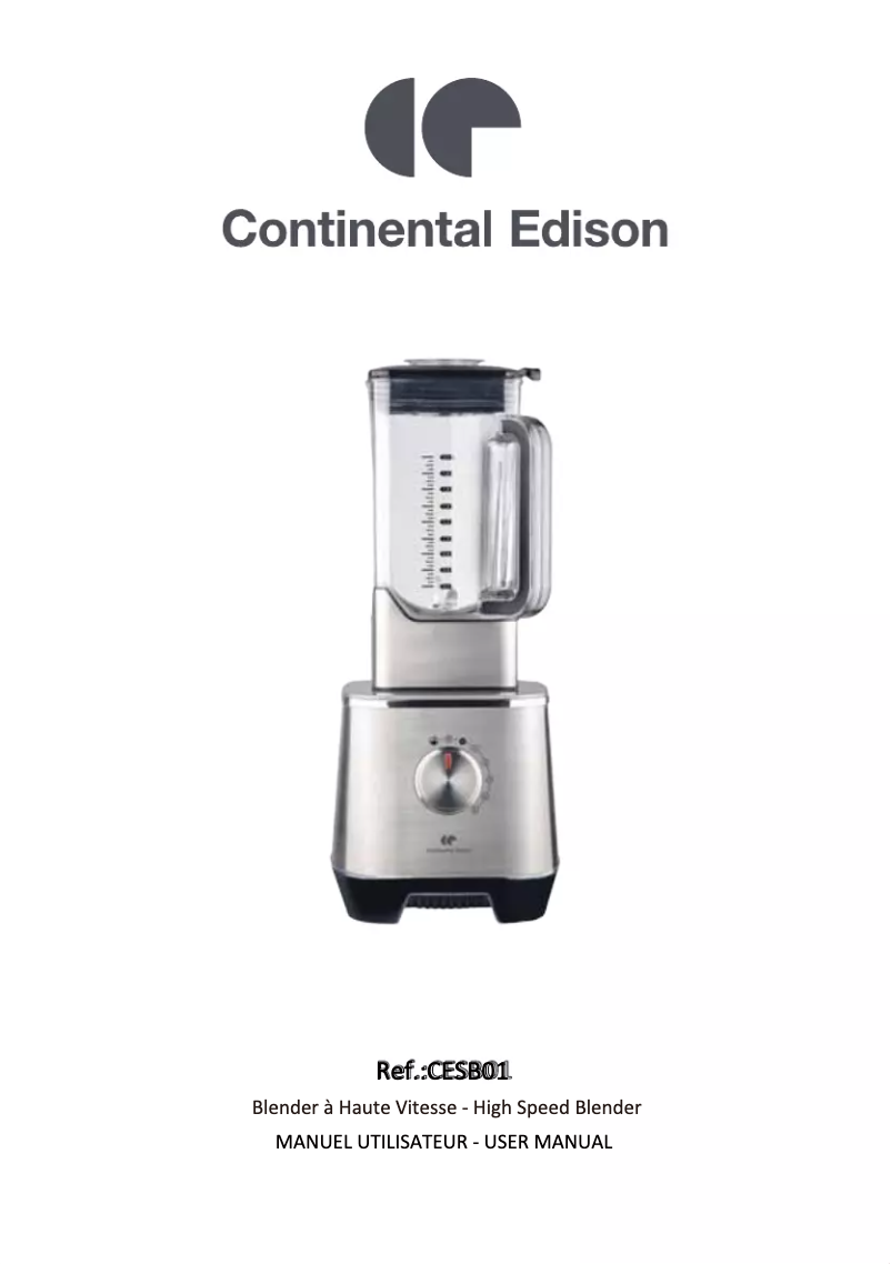 Image de la première page du manuel de l'appareil CESB01