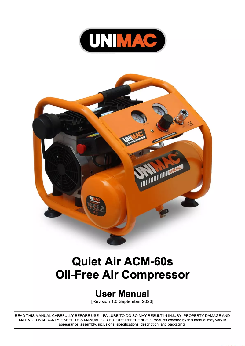 Image de la première page du manuel de l'appareil ACM-60s