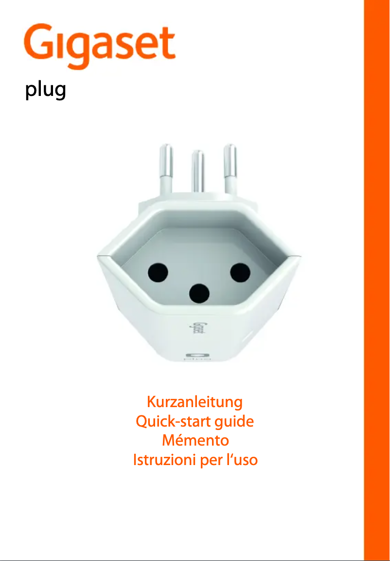 Page 1 de la notice Manuel utilisateur Gigaset Smart Plug 2.0