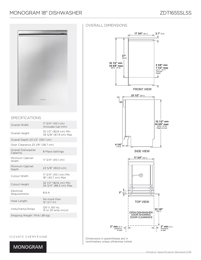 Image de la première page du manuel de l'appareil ZDT165SILII