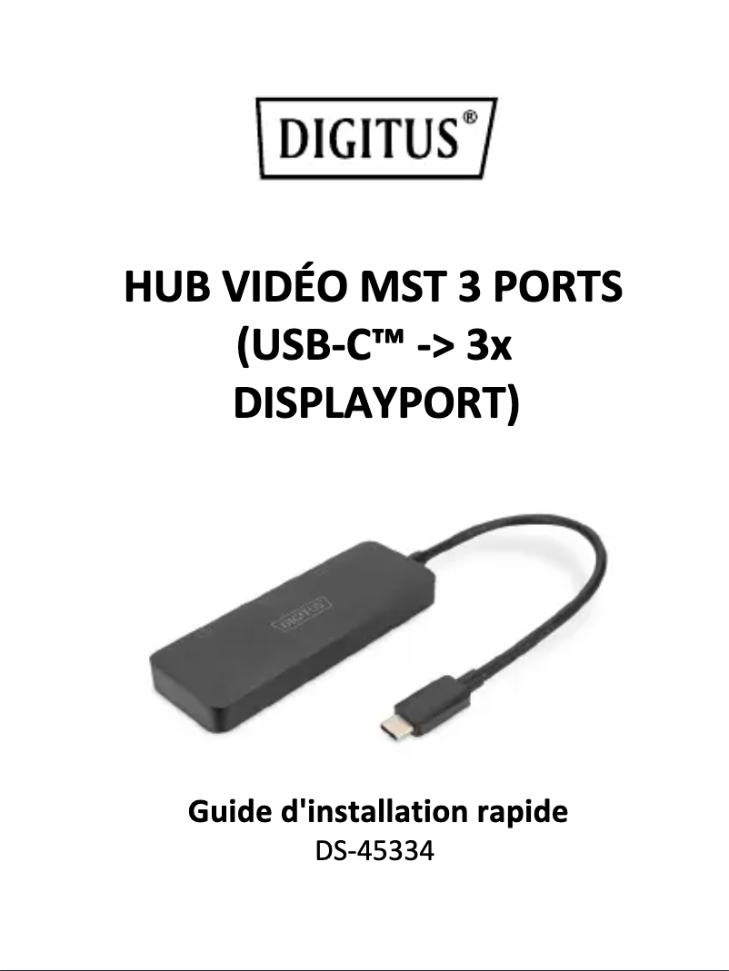 Page n°1 - Manuel utilisateur Digitus DS-45334