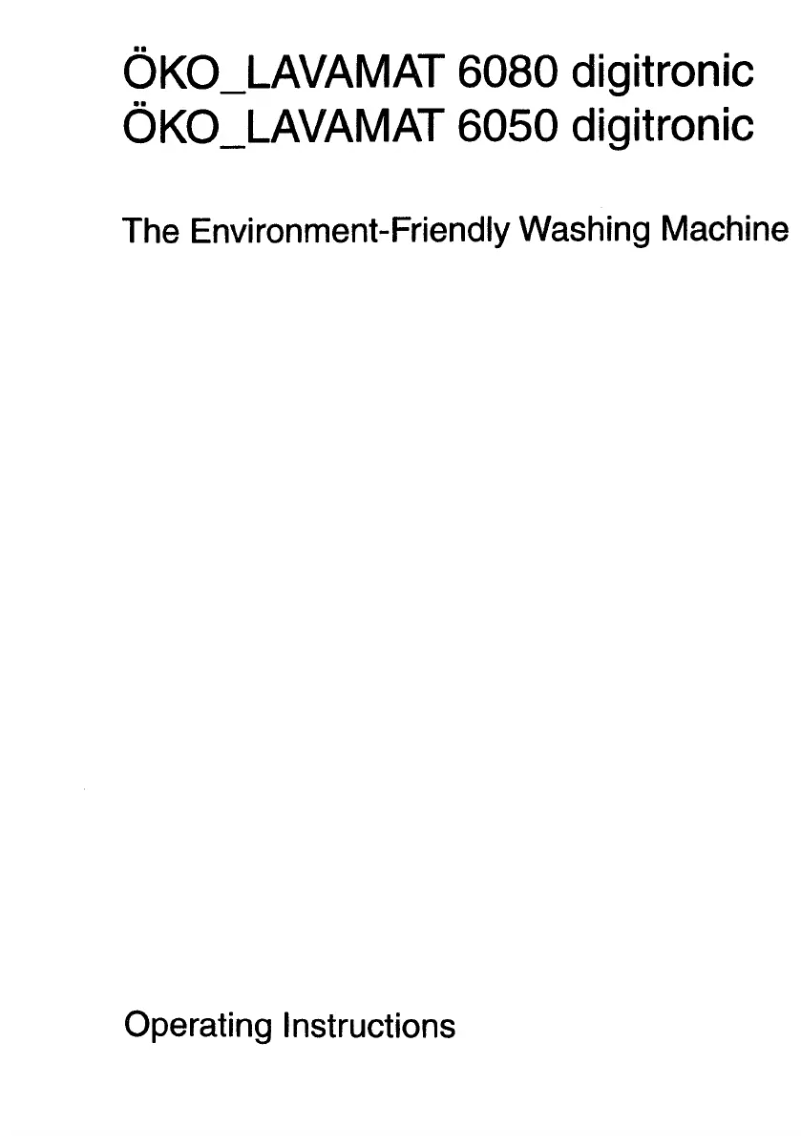 Imagen de la primera página del manual del dispositivo Lavamat 6050 Dig w