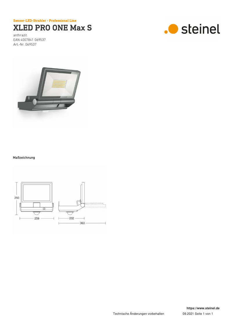 Image de la première page du manuel de l'appareil XLED PRO ONE Max S