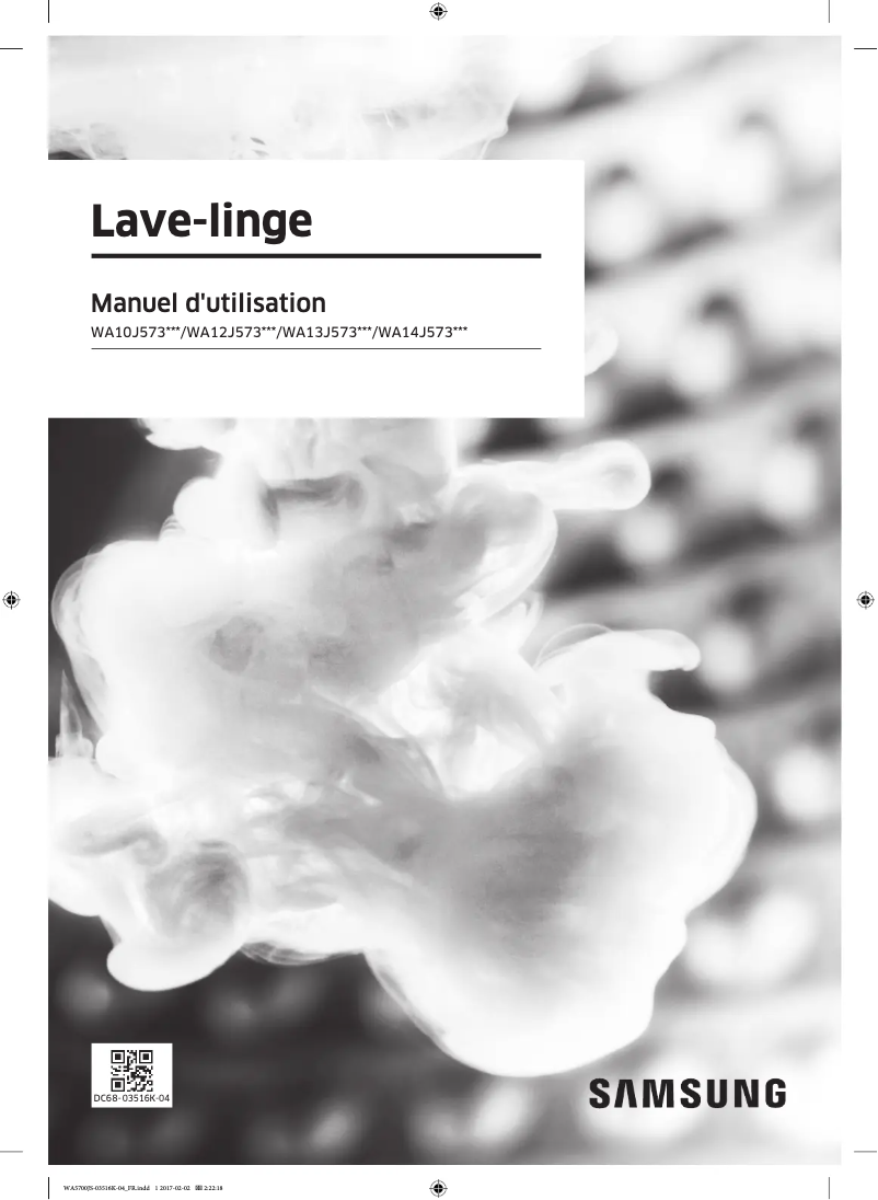Page 1 de la notice Manuel utilisateur Samsung WA13J5730SS
