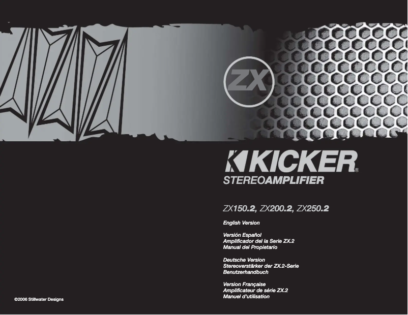 Página 1 del manual Manual de usuario Kicker ZX250.2