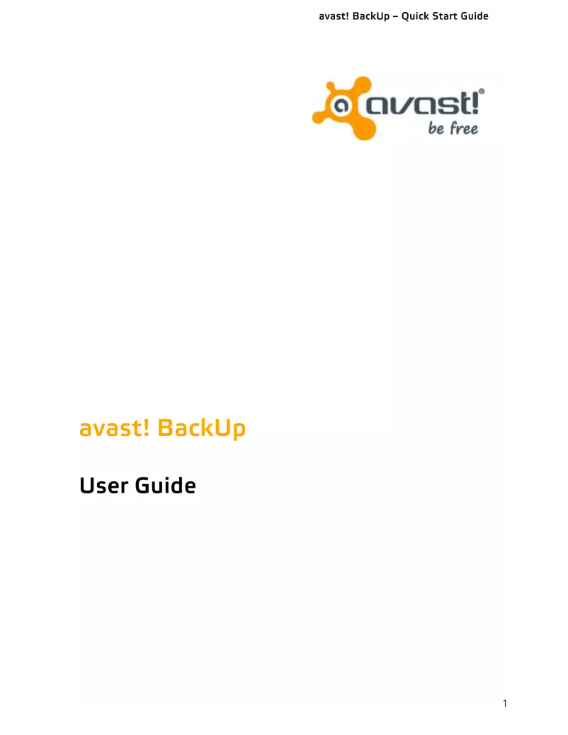 Image de la première page du manuel de l'appareil BackUp