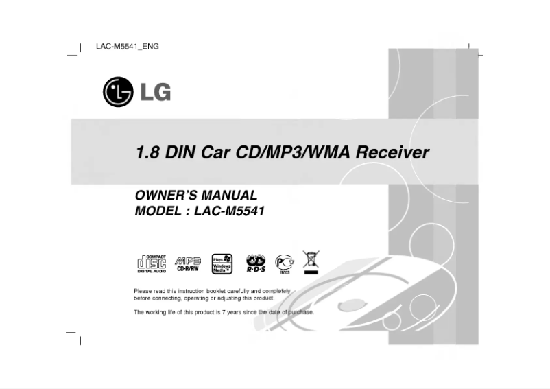 Página 1 del manual Manual de usuario LG LAC-M5541