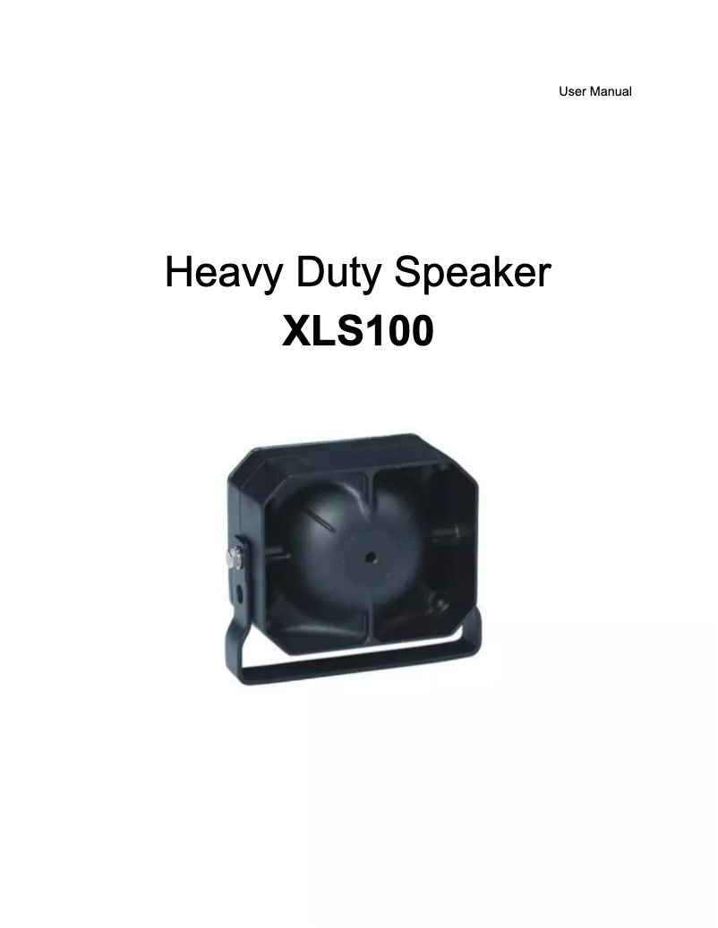 Page 1 de la notice Manuel utilisateur Epcom XLS-100