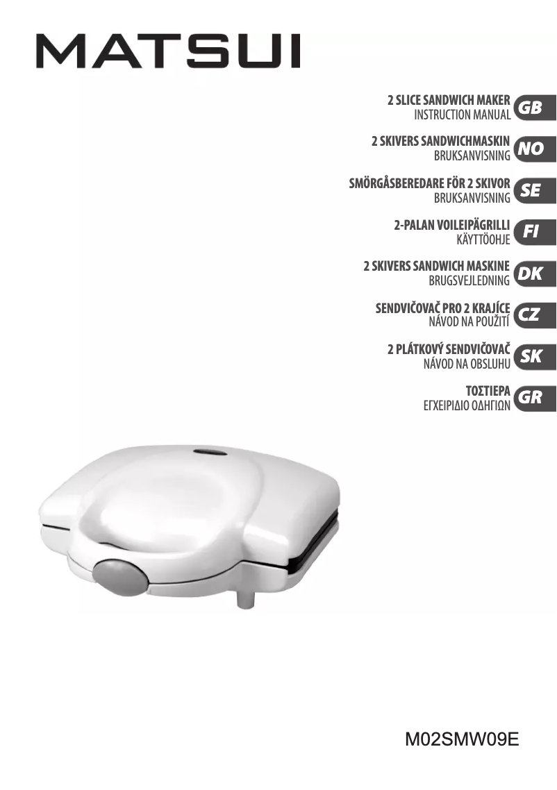 Página 1 del manual Manual de usuario Matsui M02SMW09E