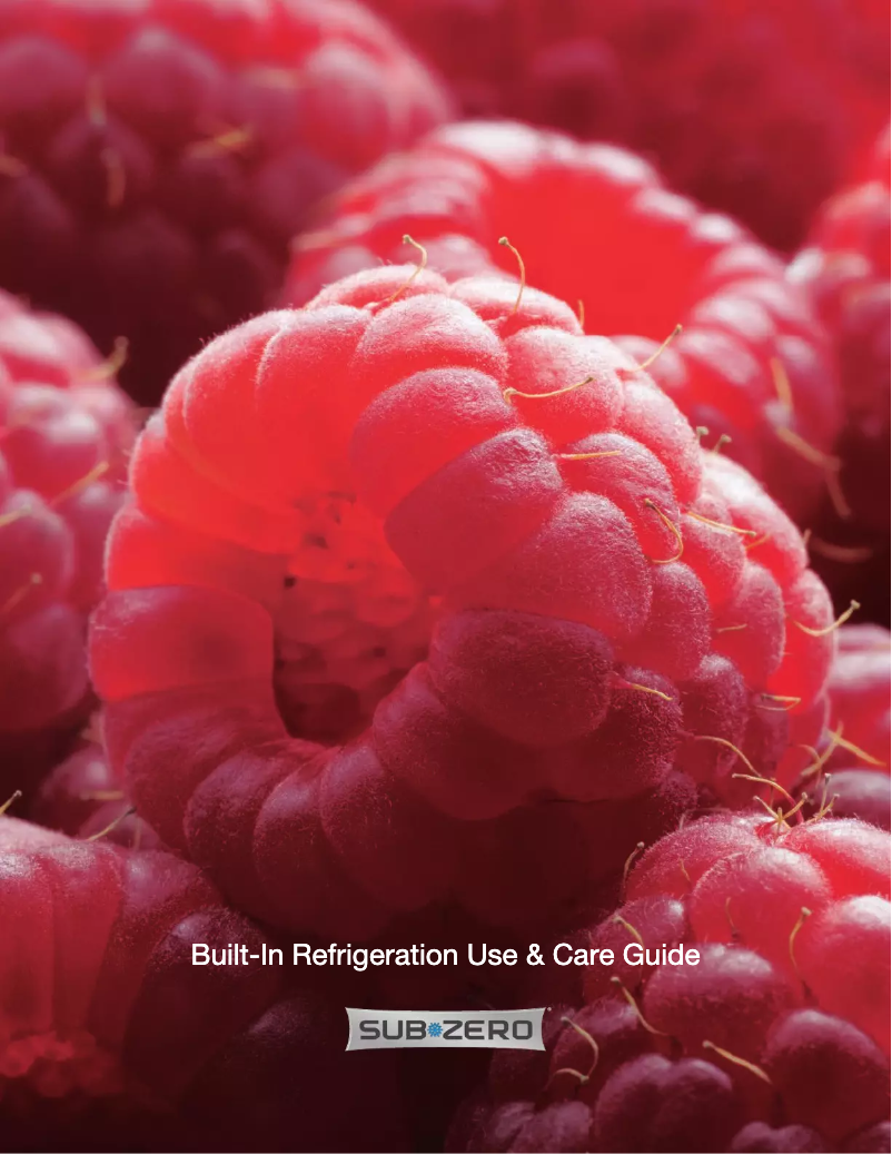 Page 1 de la notice Manuel d'utilisation et d'entretien Sub-Zero BI-48S/S/PH