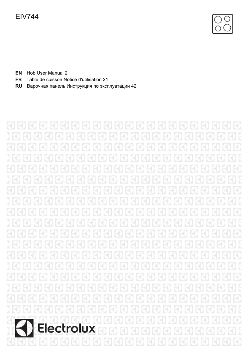 Page 1 de la notice Manuel utilisateur Electrolux EIV744