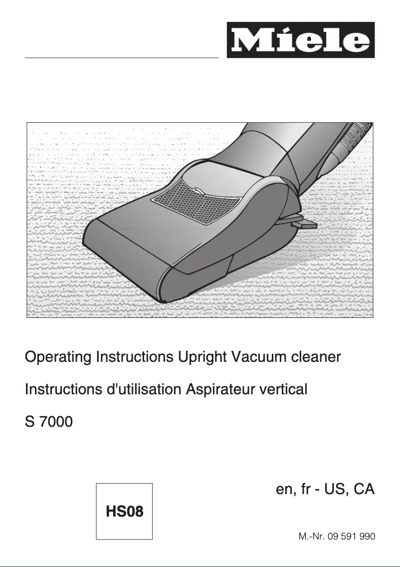 Page n°1 - Manuel utilisateur Miele S 7580