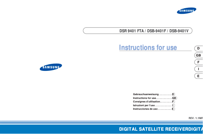 Page 1 de la notice Manuel utilisateur Samsung DSB-9401F