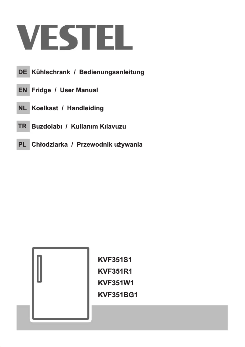 Page 1 de la notice Manuel utilisateur Vestel KVF351R1