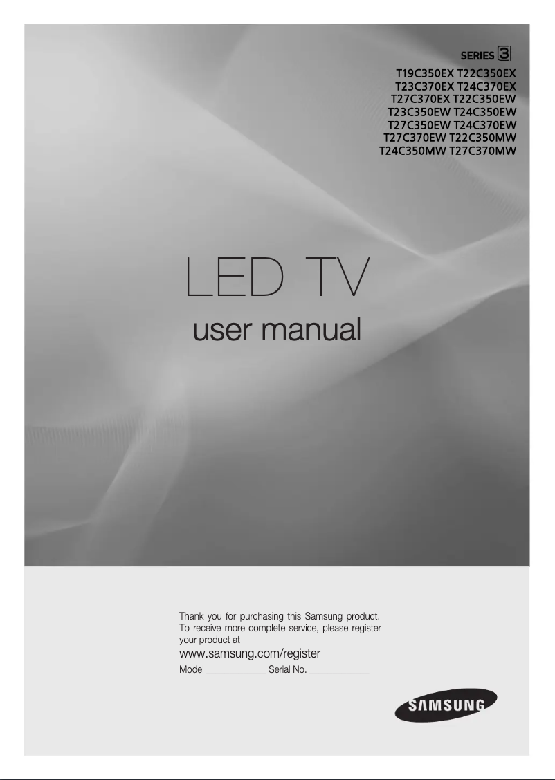 Page n°1 - Manuel utilisateur Samsung T23C370EX
