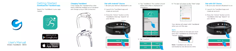 Image de la première page du manuel de l'appareil Trackband SB312