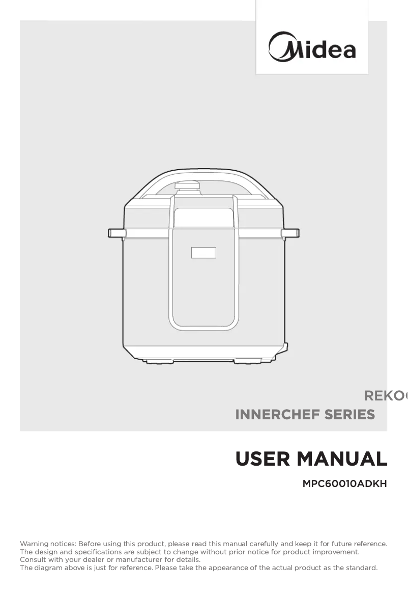 Image de la première page du manuel de l'appareil MPC60010ADKH