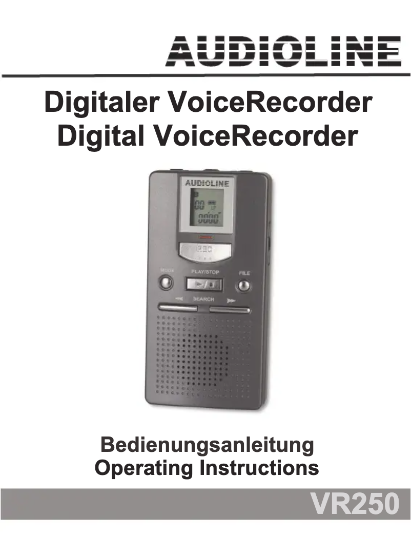 Page n°1 - Manuel utilisateur Philips VR250