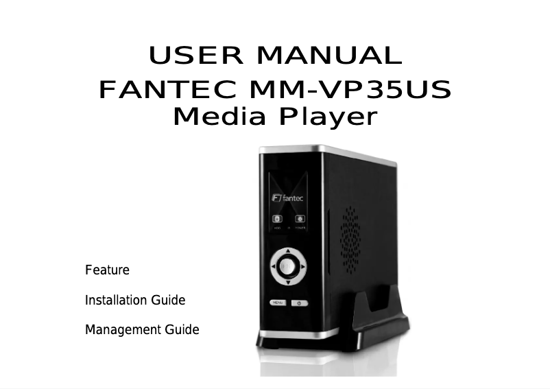 Image de la première page du manuel de l'appareil MM-VP35US