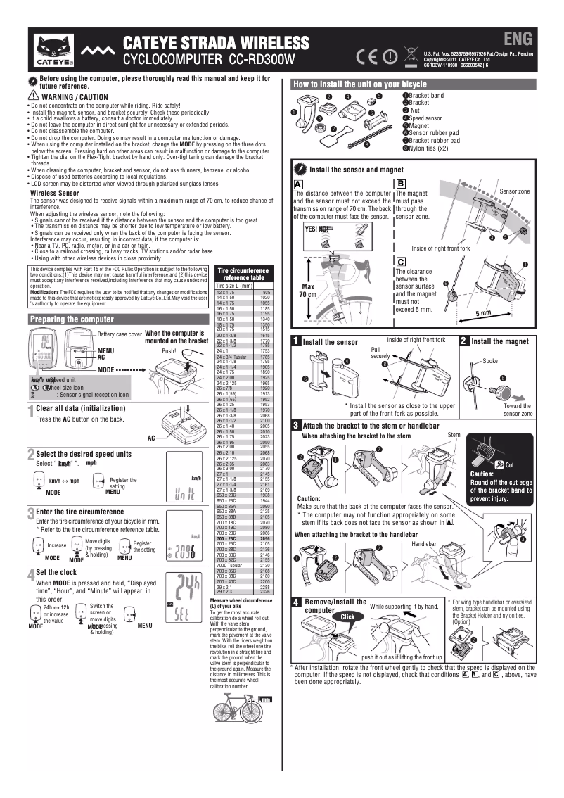 Imagen de la primera página del manual del dispositivo Strada RD300